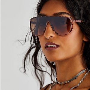 Free People Tropico Shield Sunglasses in Rose Tort
